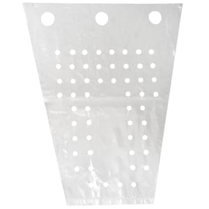 909-VTD12135GRP Vented Grape Bag w/ Twist Ties - 13 1/2" x 12", Poly
