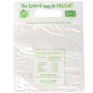 909-OSZ75104BGP Ready. Chef. Go!® Bottom Gusset Microwavable Produce Pouch - 10 1/8" x 7 1/2", Poly