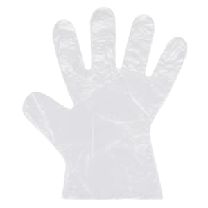 809-74012 Disposable Poly Gloves - Clear, Small