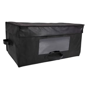 607-BLKTBOXBL Blanket Box w/ Clear Window - 23 1/2"W x 15"D x 11"H, Non Woven Fabric, Black