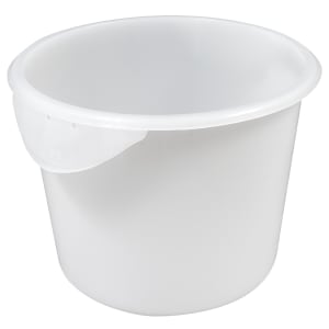 007-5723 6 qt Round Storage Container - White Poly