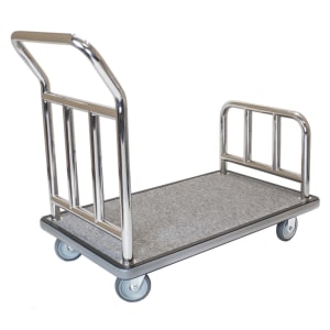 607-UCHSSGG5 Utility Cart w/ Gray Carpet - 43"L x 25"W x 37"H, Steel