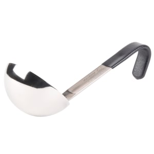 175-4970420 4 oz Jacob's Pride® Collection Ladle - Stainless Steel, Black Kool-Touch® Handle