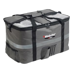 080-BGCB2314 WinGo Bag™ Insulated Food Delivery Bag - 23"W x 15"D x 14"H, Polyester, Gray