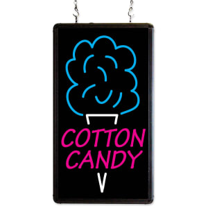 080-92005 LED Hanging "Cotton Candy" Sign w/ 3 ft Chains - Aluminum Frame, 120v