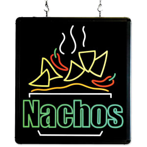 080-92004 LED Hanging "Nachos" Sign w/ 3 ft Chains - Aluminum Frame, 120v