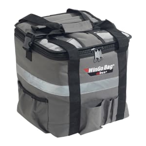 080-BGCB1212 WinGo Bag™ Insulated Food Delivery Bag - 12"W x 12"D x 12"H, Polyester, Gray