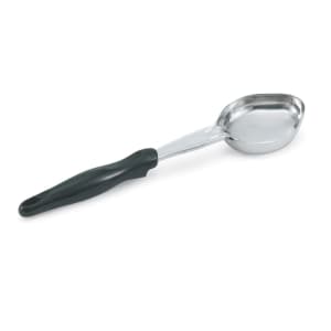175-6412220 2 oz Oval Solid Spoodle - Black Nylon Handle, Heavy-Duty, Stainless Steel