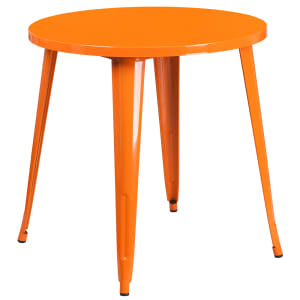 916-CH5109029OR 30" Round Dining Height Table - Metal, Orange