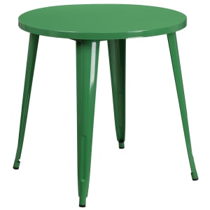 916-CH5109029GN 30" Round Dining Height Table - Metal, Green