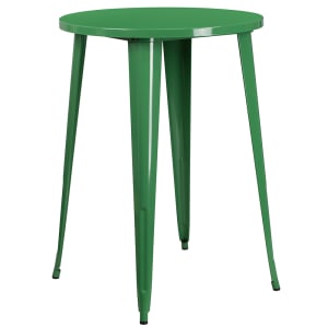 916-CH5109040GN 30" Round Bar Height Table - Green Steel Top, Steel Base