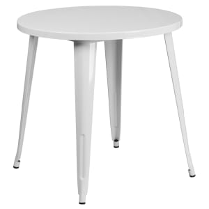 916-CH5109029WH 30" Round Dining Height Table - Metal, White