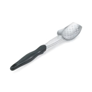 175-64138 14" Heavy-Duty 3 Sided Perforated Spoon - Black Nylon Handle