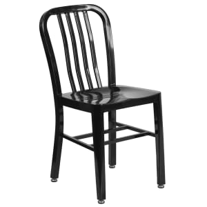 916-CH6120018BKGG Chair w/ Vertical Slat Back - Steel, Black
