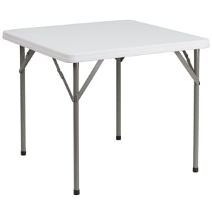 916-DADYCZ86GG 34 1/4" Square Folding Table w/ Granite White Plastic Top, 29 1/2"H
