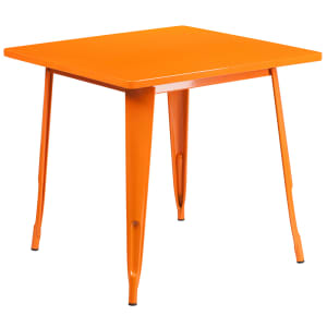 916-ETCT0021OR 31 1/2" Square Dining Height Table - Steel, Orange