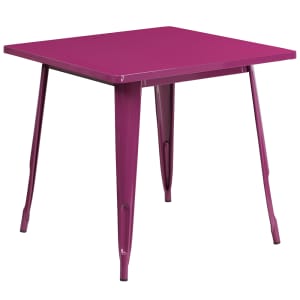 916-ETCT0021PUR 31 1/2" Square Dining Height Table - Steel, Purple