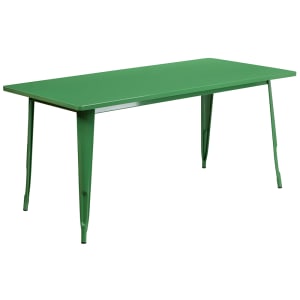 916-ETCT005GN Rectangular Dining Height Table - 63"W x 31 1/2"D, Steel, Green