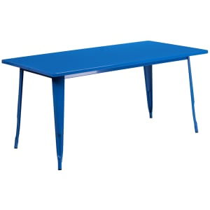916-ETCT005BL Rectangular Dining Height Table - 63"W x 31 1/2"D, Steel, Blue