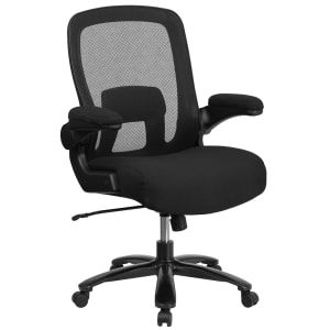 916-BT20180 Swivel Big & Tall Office Chair w/ High Back - Black Mesh Back & Fabric Seat