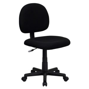 916-BT660BK Swivel Task Chair w/ Low Back - Black Fabric Upholstery