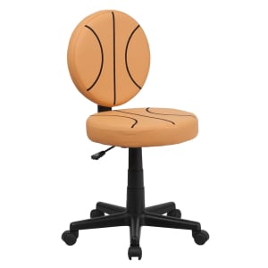 916-BT6178BKET Basketball Task Chair - Vinyl Upholstery, Black Nylon Base