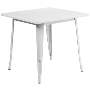 916-ETCT0021WH 31 1/2" Square Dining Height Table - Steel, White