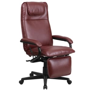 916-BT70172BG Reclining Swivel Office Chair w/ High Back - Burgundy LeatherSoft Upholstery