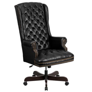 916-CI360BK Swivel Office Chair w/ High Back - Black LeatherSoft Upholstery
