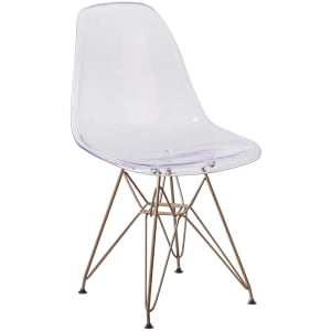 916-FH130CPC1 Ghost Side Chair - Polypropylene, Transparent Crystal
