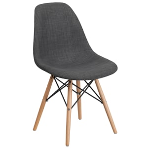 916-FH130DCV1FC100 Accent Side Chair - Siena Gray Fabric Upholstery, Wood Base