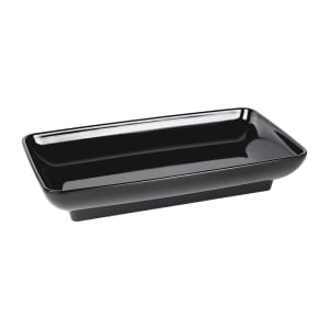 701-M85145B 14 1/2" x 8 1/2" Rectangular Pappasan Platter - Melamine, Black