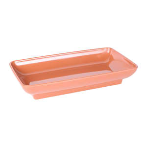 701-M85145STC 14 1/2" x 8 1/2" Rectangular Pappasan Platter - Melamine, Sunburn Terra Cotta