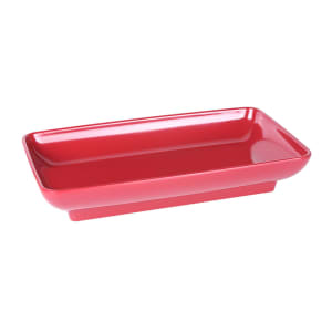 701-M85145CBR 14 1/2" x 8 1/2" Rectangular Pappasan Platter - Melamine, Cranberry