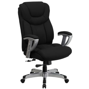 916-GO1534BKFAB Swivel Big & Tall Office Chair w/ High Back - Black Polyester Upholstery