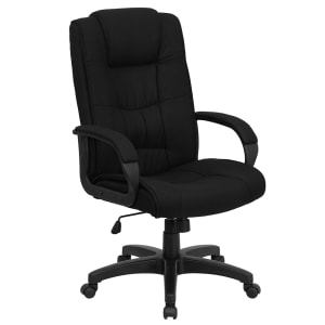 916-GO5301BBK Swivel Office Chair w/ High Back - Black Fabric Upholstery