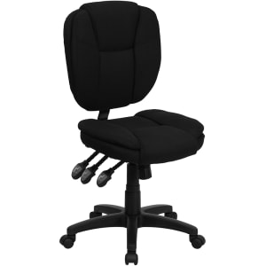 916-GO930FBK Swivel Office Chair w/ Mid Back - Black Fabric Upholstery