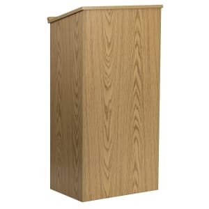 916-MTM8830LECTOAK Stand Up Lectern w/ Concealed Storage - 23"W x 15"D x 45 3/4"H, Oak Laminate