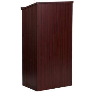 916-MTM8830LECTMAH Stand Up Lectern w/ Concealed Storage - 23"W x 15"D x 45 3/4"H, Mahogany Laminate