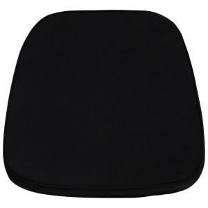 916-LELCBLACKGG 15" Chair Cushion w/ Hook & Loop Fasteners - 1 3/4" Thick, Polyester, Black