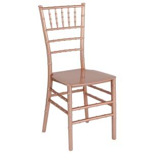 916-LEROSEM Stacking Chiavari Chair - Polycarbonate, Rose Gold