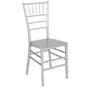 916-LESILVERM Stacking Chiavari Chair - Polycarbonate, Silver