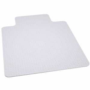 916-MAT124086 Big & Tall Chair Mat for Medium to High Pile Carpet - 36"W x 48"D, Vinyl, Clear