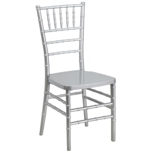 916-LESILVER Stacking Chiavari Chair - Polycarbonate, Silver