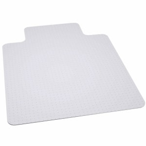 916-MAT124164 Big & Tall Chair Mat for Medium to High Pile Carpet - 45"W x 53"D, Vinyl, Clear