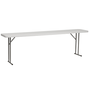 916-RB1896 Rectangular Folding Training Table w/ Granite White Plastic Top - 96"W x 18"D x 29"H