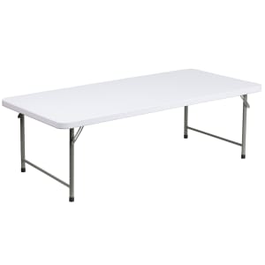 916-RB3060KID Rectangular Kid's Folding Table w/ Granite White Plastic Top - 59 1/4"W x 29"D x 19"H