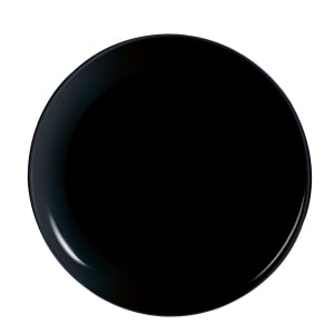 450-P1139 12 1/2" Round Evolutions Pizza Plate - Glass, Black