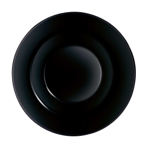 450-P1138 38 3/4 oz Round Evolutions Pasta Plate - 11"D, Glass, Black
