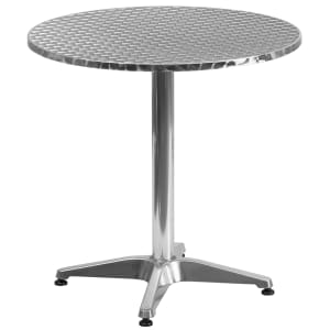 916-TLH0522 27 1/2" Round Indoor/Outdoor Bistro Table - 27 1/2"H, Aluminum Base/Stainless Top
